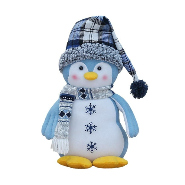 Adorno navideño de muñeca para escritorio, regalo de Navidad, adorno navideño para mesa. Pingüino