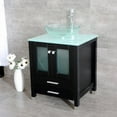 thumbnail image 6 of Walsport 24" Luxurious Bathroom Vanity and Sink Combo Cabinet with Glass Vessel Sink and Faucet Pop Up Drain,Black, 6 of 9