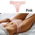 thumbnail image 3 of Tanga de encaje Sexy para mujer, ropa interior suave y transpirable, bragas de cintura baja con espalda en T, 3 of 5