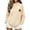 Khaki, variant on Women Halloween Mock Neck Sweatshirt, JIANLAI Spider Web Pumpkin Jack‑o‑Lantern Graphic Long Sleeve Pullover Top With Front Pocket