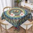 thumbnail image 2 of Zufioo Round Mandala1 Print Square Decorative Tablecloth, Wrinkle-resistant, Waterproof and Oil-resistant Tablecloth Coffee Table Cloth, Suitable for Restaurants-60"x60", 2 of 8