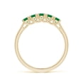 thumbnail image 2 of ANGARA Natural Half Eternity Five Stone Emerald Wedding Band in 14K Yellow Gold for Women (Size-2.8mm) | May Birthstone, Birthday, Anniversary, Jewelry Gift for Women | Natural Emerald Ring, 2 of 13