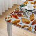 thumbnail image 5 of BANET Autumn Square Tablecloth Washable Polyester Table Cloth for Square Tables Waterproof Wrinkle Free Stain Resistant Table Cover for Kitchen Dining Room white, 5 of 8