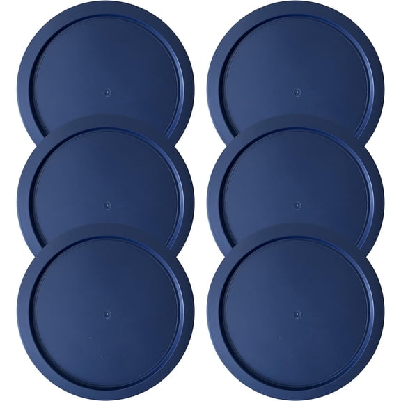 Replacement Lid for Pyrex 5" Storage Plastic Cover 2 Cup Bowl Dish 7200-PC Blue (6-Pack)