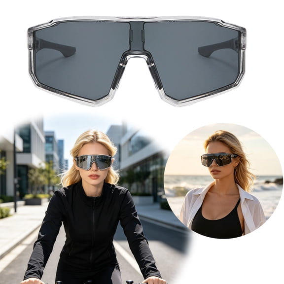 One Piece Cycling Sunglasses Sports Sunglasses for Men Women UV400 Photochromic Polarized Safety Glasses