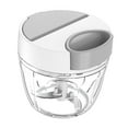 thumbnail image 4 of Picadora de ajo manual, procesador de alimentos portátil, con mecanismo de cuerda, para verduras y cebollas. 650 ml, 4 of 9
