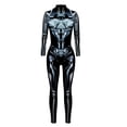thumbnail image 5 of FYEGRE Women's Carnival Jumpsuit Women's Futuristic Skeleton Robot 3D Print Full Body Jumpsuit with Back Zipper Halloween Black XXL, 5 of 6