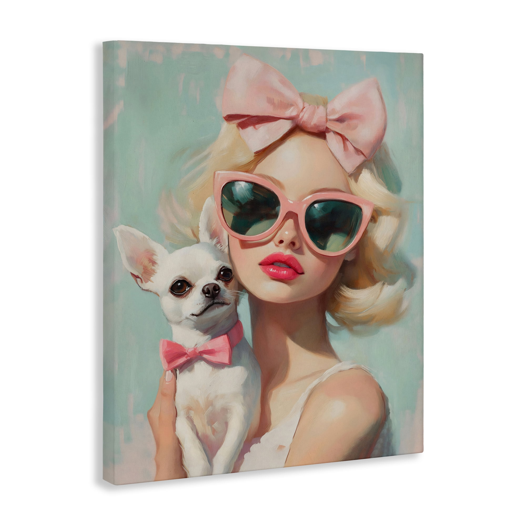 Stupell Industries Girl with Chihuahua Canvas Wall Art, design by The Prints Vibe