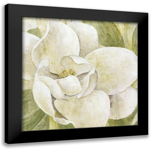 Tava Studios 12x12 Black Modern Framed Museum Art Print Titled - Magnolia Dolce