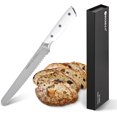 thumbnail image 1 of ROCKSHEAT Bread Knife, 20.5cm/8in Multifunction Serrated Knife for Homemade Bread, High Carbon Stainless Steel Razor Sharp Slicer with Wide Wavy Edge & Comfort Handle for Sourdough Turkey Fruit, 1 of 6