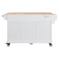 thumbnail image 5 of Cambridge Mobile Kitchen Island with Storage, Rolling Island with Wood Top, Spice Rack and Towel Holder, Modern Utility Cart for Kitchen, 5 of 6