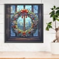 thumbnail image 1 of Pintura de diamante 5D DIY Taladro redondo completo Guirnalda de Navidad Kit de vidrieras Decoración FLhrweasw Nuevo, 1 of 9