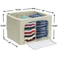 thumbnail image 1 of Sorbus Storage Bins with Divided Interior Foldable Stackable Container Organizer Set with Large Window & Carry Handles Bedroom Closet Organization for Bedding Linen Clothes (Two Section - Beige), 1 of 4