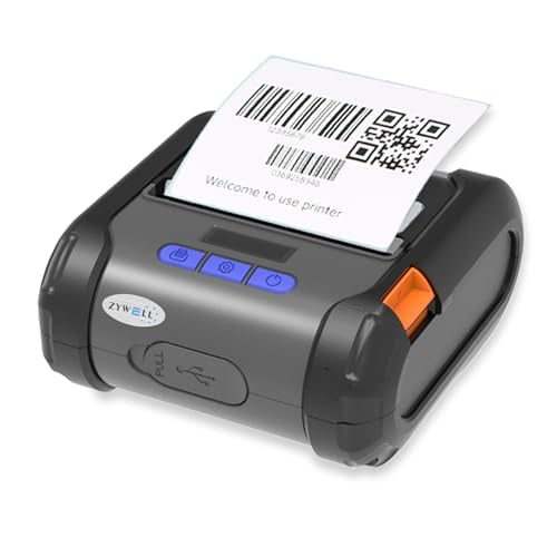 Impresora de etiquetas ZM04 1.0, impresora térmica de recibos y etiquetas con Bluetooth dos en uno de 58 mm/80 mm, mini impresora térmica inalámbrica compatible con Android e iOS para el hogar y la em