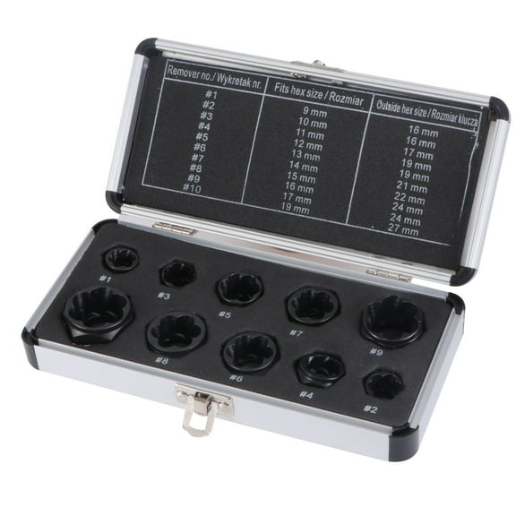 WHAMVOX  10 Pcs/Set Nut Extractor Removal Tool Professional