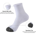 thumbnail image 3 of Lanola Mens 100% Cotton Cushioned Ankel Socks, Athletic Performance Running Moisture Wicking Breathable Quarter Socks, 3 of 7