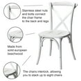 thumbnail image 4 of CSP Commerical Seating Products White Wash Crossback Dining Chairs, 4 of 7