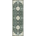 thumbnail image 3 of Beverly Rug Machine Washable Easy Cleaning Indoor Non-Slip Rugs Green / Cream 2'2"x7', 3 of 9