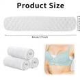 thumbnail image 3 of 6 Pack Cotton Bra Liners for Absorb Sweat,17 x 3 Inch White Breathable Thin Breast Pads,Under Breasts Sweat Pads,Reusable Absorbent Pads,for Women Sweating Supplies By Scheam, 3 of 7