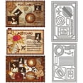 thumbnail image 1 of Troqueles para cortar postales, ideales para hacer tarjetas, sobres y para manualidades como scrapbooking, diarios y decoración en papel., 1 of 9