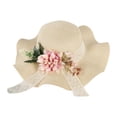 thumbnail image 2 of Sombrero de paja DIY con flores artificiales, transpirable, para uso doméstico, para niñas, vacaciones, manualidades, para exteriores, a moda, Estilo B, 2 of 8