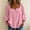 Pink, variant on LIaqionyy Womens Cotton Linen Shirts 3/4 Sleeve Square Neck Casual Loose Solid Color Summer Blouses Clothes