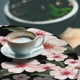 thumbnail image 3 of Ambesonne Japanese Fitted Round Tablecloth, Cherry Flowers Asian Print, 45"- 56" Diameter, Blush Reseda Green, 3 of 5