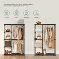 thumbnail image 4 of Songmics Home Closet Organizer with Hanging Rod & Shelves, Space-Saving Freestanding Portable Wardrobe for Bedroom, Black, 4 of 6