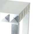 thumbnail image 3 of Benjara Rectangular Wooden Nesting Table with Geometric Edges, Set of 2, Silver, 3 of 3