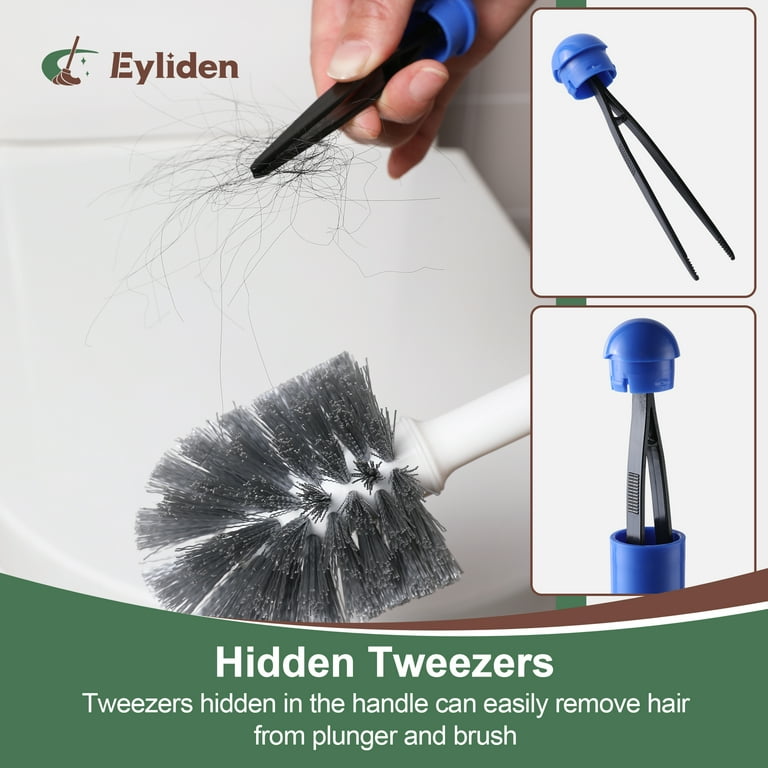 5点セット！FEELENA Lift brush Deluxe Eyliden Toilet Brush and Plunger Set with Caddy, Tough Bristles