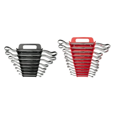 TEKTON 45-Degree Offset Box End Wrench Set with Holder, 19-Piece (1/4-1-1/4 in., 6-32 mm) | WBE91302