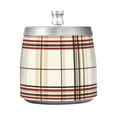 thumbnail image 7 of Yayeee Ashtray with Lid for Cigarette Smokeless Stainless Steel Home Ash Holder, Cream Plaid, 7 of 7