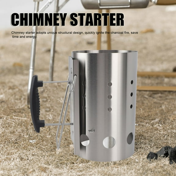 Stainless Steel Chimney Starter for BBQ and Charcoal Fire