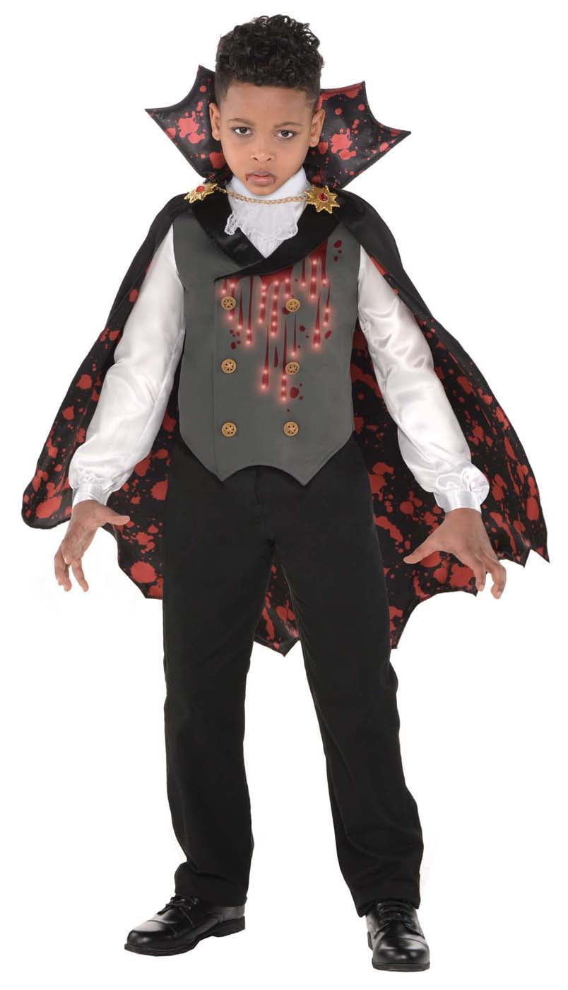 Bloody Vamp Boys Child Light Up Dracula Vampire Halloween Costume ...