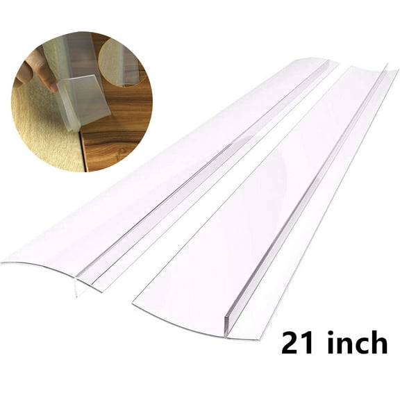 Silicone Stove Counter Gap Covers 2 Pack, Heat Resistant Stove Gap Filler,Kitchen Stove Gap Covers for Counter, Easy to Clean, 21 Inch Silicone Stove Gap Cover(Clear)