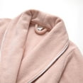 thumbnail image 6 of Womens Plush Long Robe, Shawl-Collar Warm Comfy Fleece Bathrobe Nightgown Home Wear Soft Sleepwear Spa Robes with Pockets S-85 Pink-a XL, 6 of 9