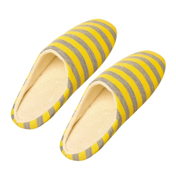 Warm Sippers rayas interior piso de madera silencioso hogar suave algodón zapatos para otoño invierno Inevent AP000869-00
