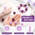 thumbnail image 3 of Cuentas de Artesanía con Rhinestones Morados de 20 mm, 40 piezas, 3 of 7
