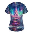 thumbnail image 3 of Holiday Gifts! Titcea Christmas Scrub Tops Women Cute Xmas Printed Nursing Uniform Shirts Pattern V-Neck T-Shirts Scrubs Top with Pockets, 3 of 3