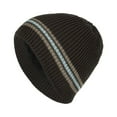 thumbnail image 2 of Idoravan Beanie Hats for Women Winter, Men's and Women's Striped Fashionable Windproof Knitted Plush Thick Pullover Hat Warm Ear Protection Knitted Hat Coffee, 2 of 2