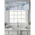 thumbnail image 4 of Blue Marble Valances for Windows, Rod Pocket Kitchen Valance Curtains - Soft & Washable Small Window Treatment for Living Room,&nbsp;Bathroom, Texture , 42x12 Inch, 1 Panel, 4 of 9