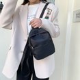 thumbnail image 4 of Mochila de moda para mujer, mochila de nailon, mochila informal de color sólido para libros (negro) Likrtyny Para estrenar, 4 of 9