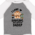 thumbnail image 4 of Inktastic Monkey I Love Hanging out with My Daddy Boys or Girls Long Sleeve Baby Bodysuit, 4 of 5