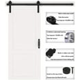 thumbnail image 7 of WINSOON 13FT Single Sliding Barn Door Hardware Closet Kit Rustic J Style Hanger Black Finish, 7 of 7