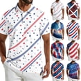 thumbnail image 6 of Men's USA 250th Anniversary American Flag Stripe Polo Shirt Patriotic Casual Short Sleeve America 250 Merchandise, 6 of 6