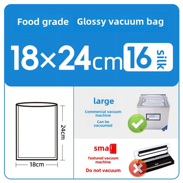 Bolsa de envasado al vacío para alimentos, bolsa de vacío sellada, bolsa de gelatina de piel de burro transparente, máquina de vacío comercial, bolsa de sellado de plástico, impresión