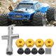 thumbnail image 1 of Rueda de 12 mm, Adaptador Hexagonal de 5 mm de espesor, Llave Cruzada, Juego de Tuercas antideslizantes M4, Rendimiento Mejorado para Coche RC 1 10, 1 of 7