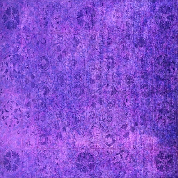 Ahgly Company Indoor Square Oriental Pink Industrial Area Rugs, 6' Square