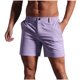 thumbnail image 2 of pstuiky Pantalones cortos cargo para hombre, Pantalones cortos casuales de moda para hombre, de color liso, con bolsillo y cintura elástica. Pantalones cortos de entrenamiento, 2 of 7