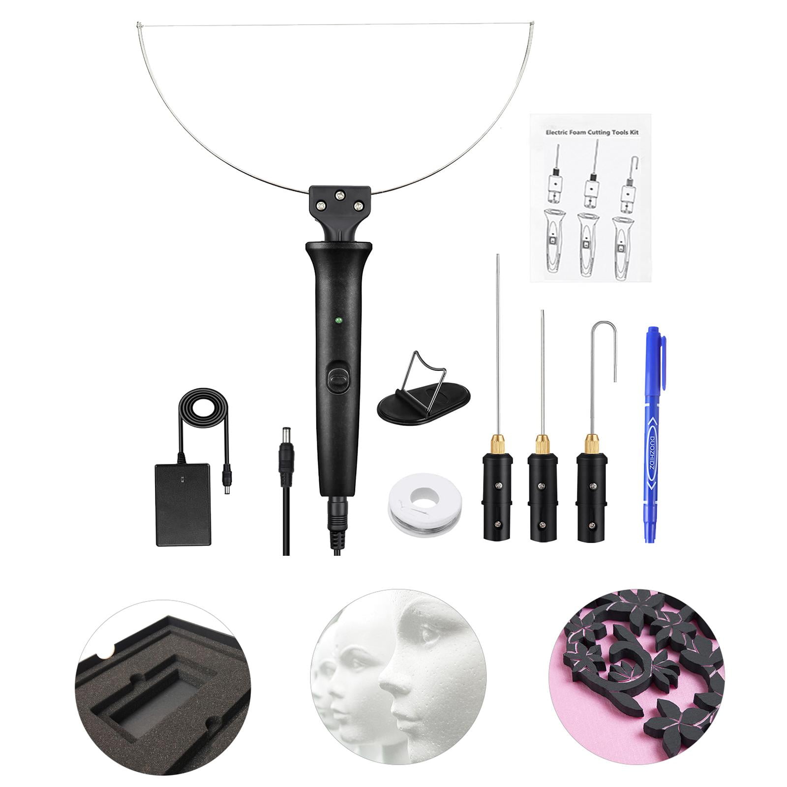 FVDPWYE 9 Pieces Set Electric Foam Cutter Foam Cutting Pen 4 in 1 18W Cutter Set Heating